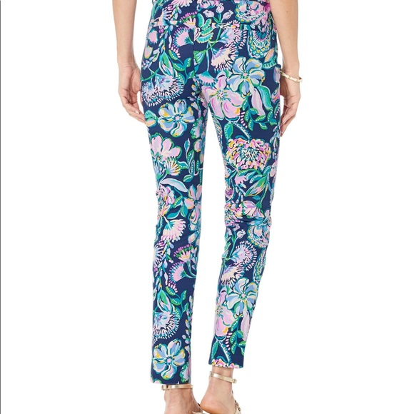 NWT Lilly Pulitzer Kelly Stretch Pant, size 14 High Tide Navy - Picture 2 of 5
